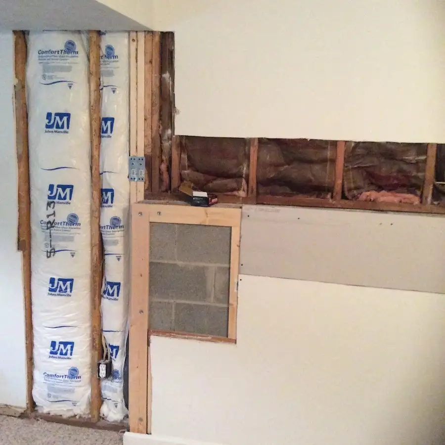 Wall insulation replacement during Contents Cleaning & Restoration in Dayton